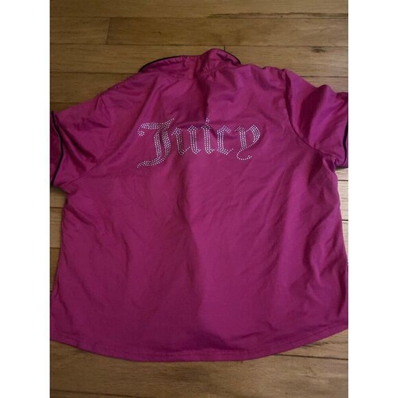 Juicy Couture womens Y2K pink bedazzled button down top and shorts pajama set XL - Picture 5 of 10